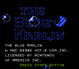 The Blue Marlin Title Screen